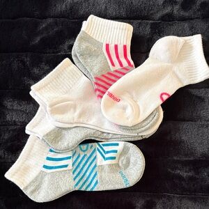 Champion Low-Cut Athletic Socks in White, Gray, Pink & Blue NWOT